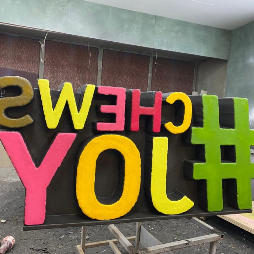 Large colourful 3d letters #Chewsjoy