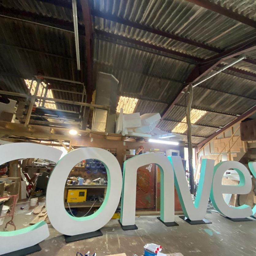 Large 3d letters CONVEX