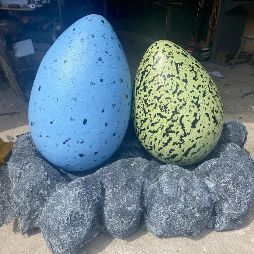 Pair of giant egg props 