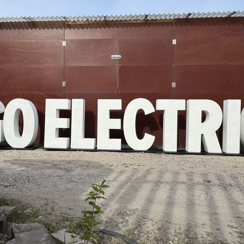 GO ELECTRIC LARGE 3D LETTERS