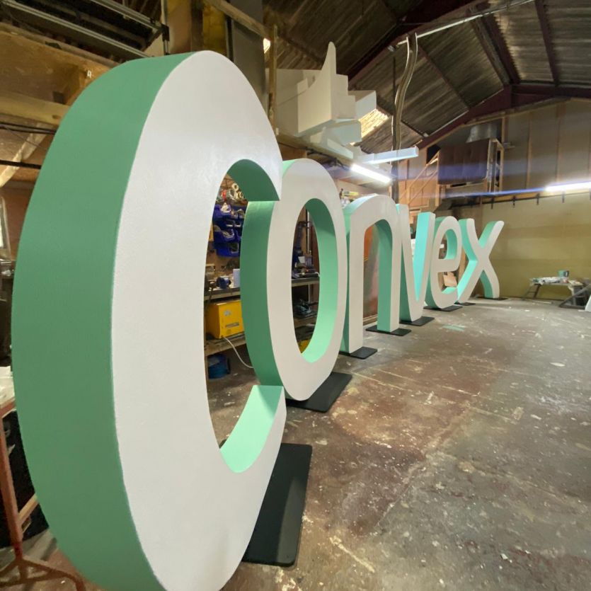 Large 3d letters Convex