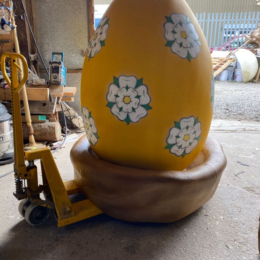 Giant Yorkshire pudding dino egg prop