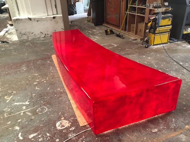 Contemporary red light seat