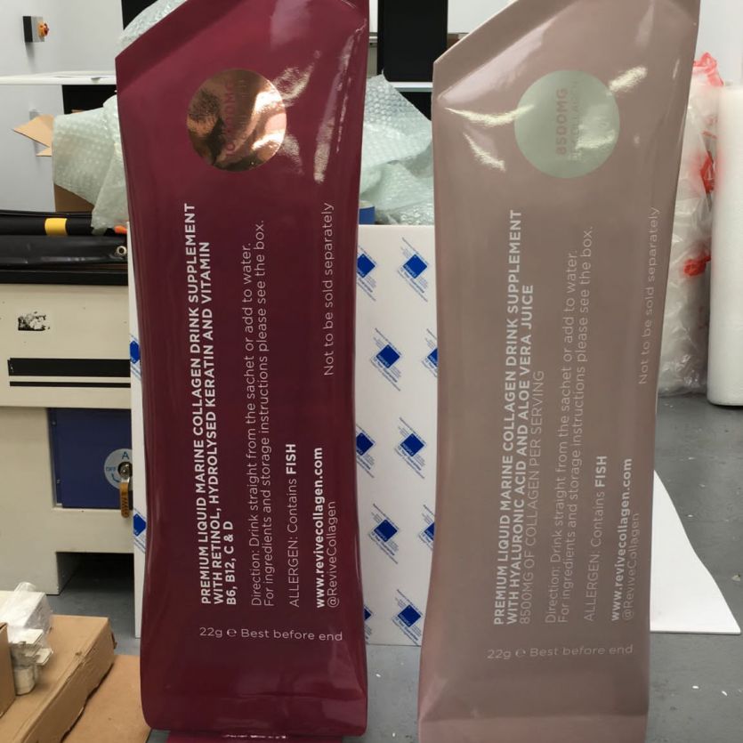 Collagen drink sachet prop 