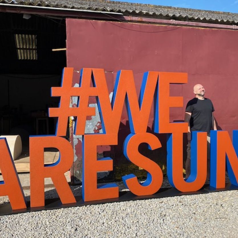 Large 3d letters #WEARESUN