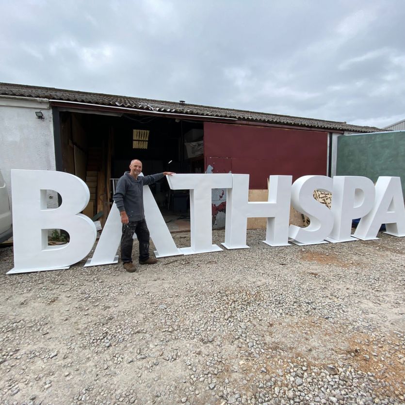 Large outdoor 3d letters Bath Spa