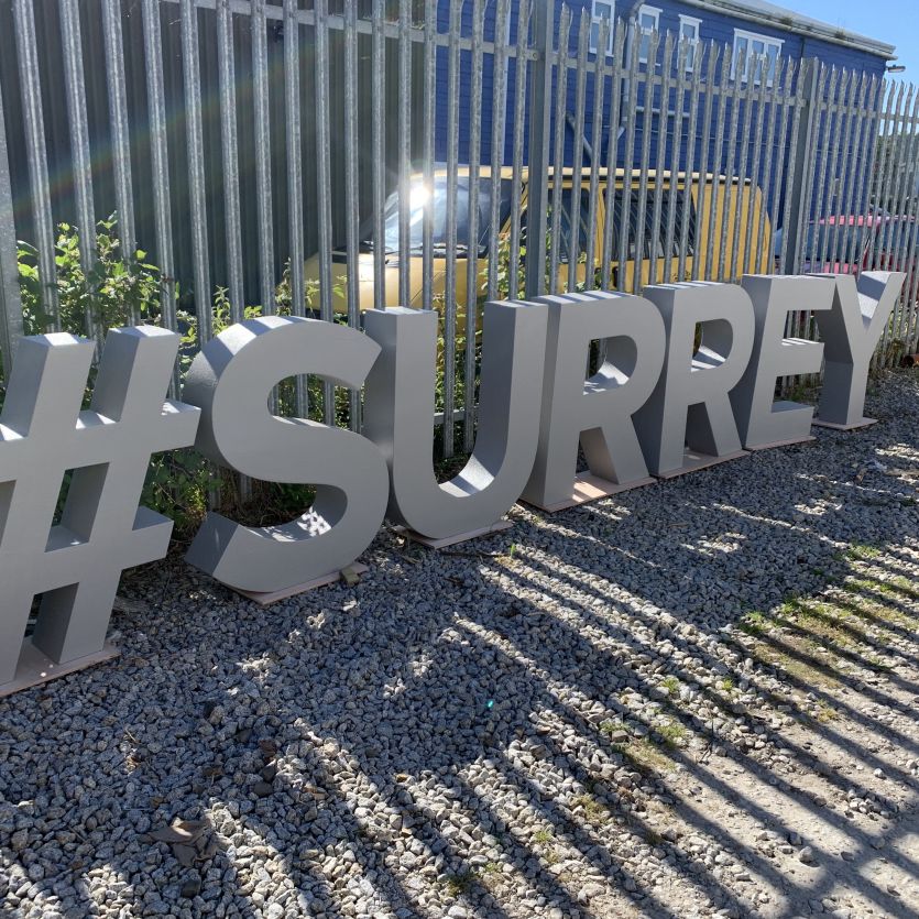 Large outdoor 3d letters #SURREY