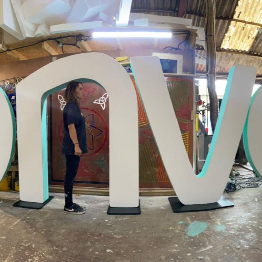 Large 3d letters Convex