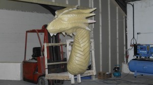 Dragon spray coated with polyurethane hard coating
