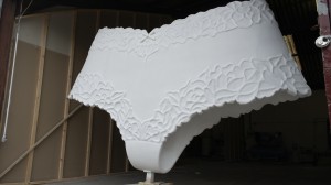 Giant pants - prop to raise awareness