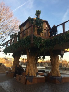 tree trunks creation - virgin tree house london
