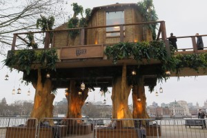 tree trunks creation - virgin tree house london