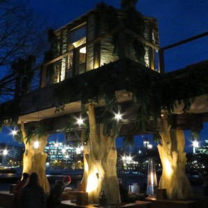 tree trunks creation - virgin tree house london