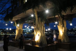 tree trunks creation - virgin tree house london