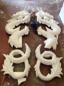 giant custom dragons - scenic elements