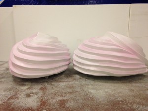 Giant meringues produced for Candy cloud installation
