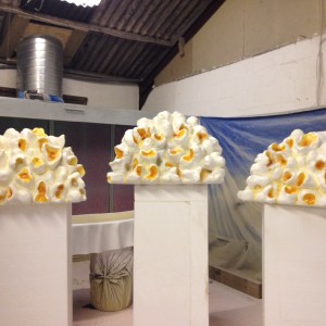 Giant Popcorn produced for Candy cloud installation