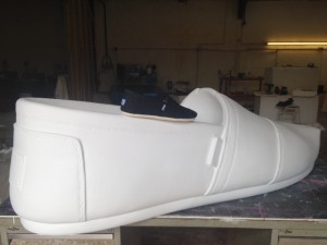 Hand carved giant Toms shoe prop 3d model