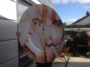 We created giant dinner plates for Juergen Teller ltd