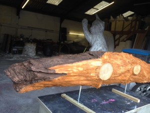 drift wood replica in the making
