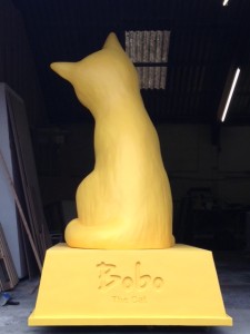 Bobo the cat sculpture