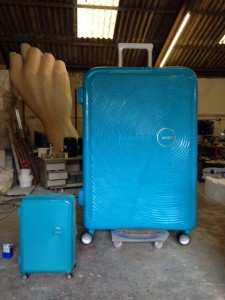 Giant American Tourister suitcase we created