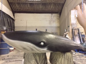 Scenic prop whale in the making