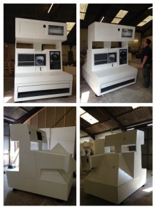 See how we created a giant polaroid camera to be used as a bespoke photo booth