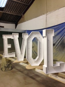 Light up letters in the making