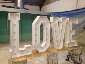 Light up letters in the making