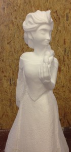 polystyrene sculpture - Elsa in the making