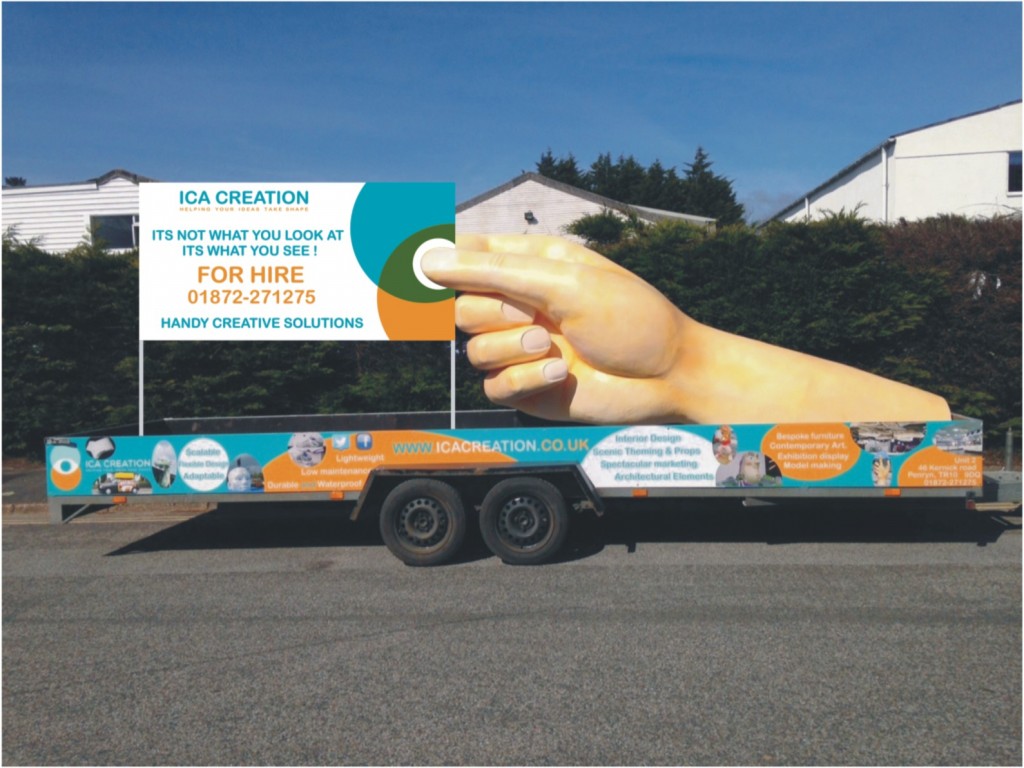Outdoor advertising tool - giant hand