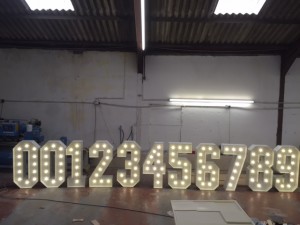 1m light up numbers in the making