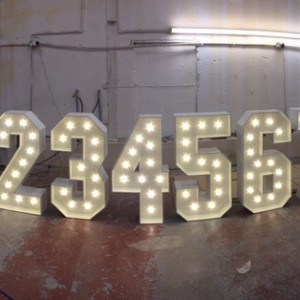 free standing 1m light up numbers