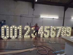 1m light up numbers in the making