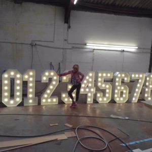 1m light up numbers in the making