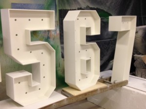 1m light up numbers in the making