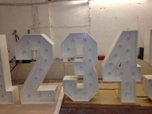 1m light up numbers in the making