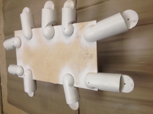 Bespoke window display elements : we created an oversized mannequin hand