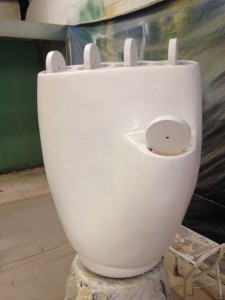 Bespoke window display elements : we created an oversized mannequin hand