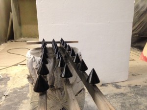 Bespoke window display elements : we created an oversized mannequin hand