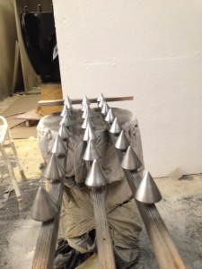 Bespoke window display elements : we created an oversized mannequin hand
