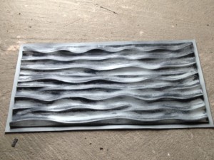 External 3d panel - wavy pattern