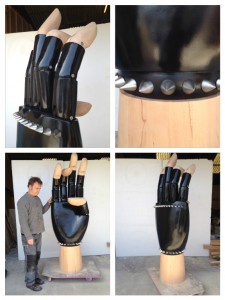2.2m high mannequin hand we created for Karl Lagerfeld