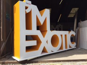 Giant letters we created