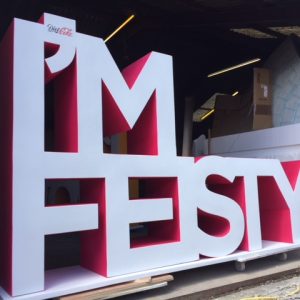 Giant letters we created