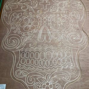 day of the dead CNC cut pattern panel