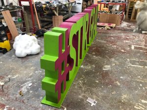 large 3d letters