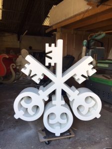 CNC cut large 3d logo prop