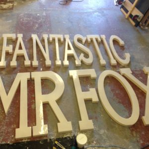 Large 3d letters of Fantastic mr Fox